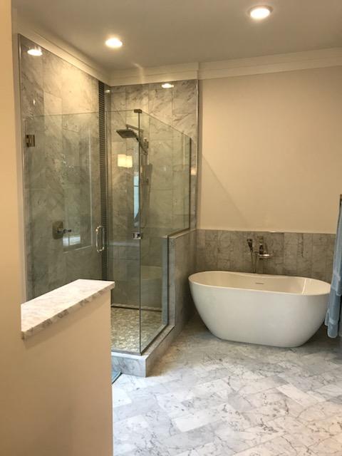 Spa Bathroom with Marble Shower