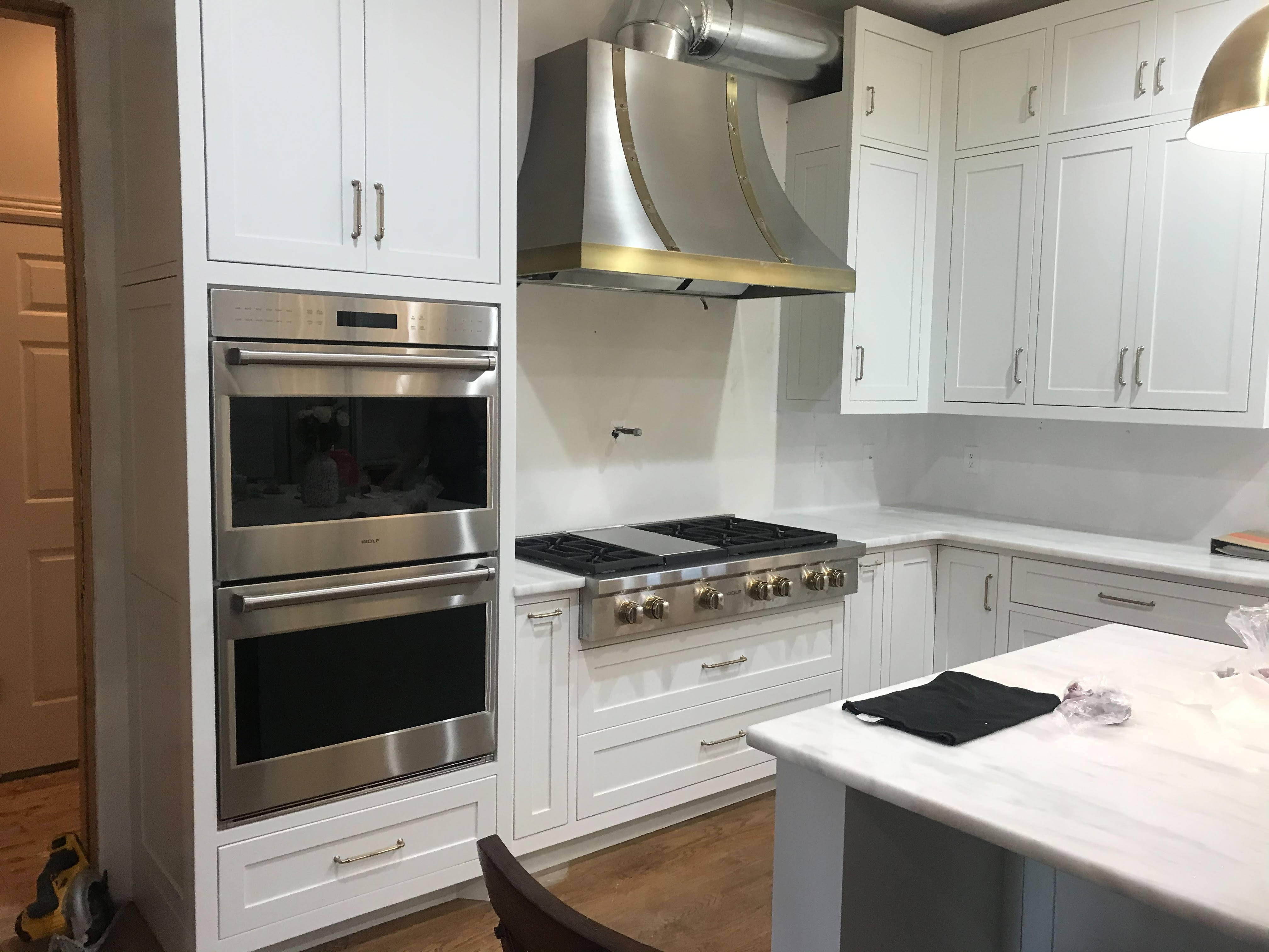 Modern White Kitchen with Professional Appliances